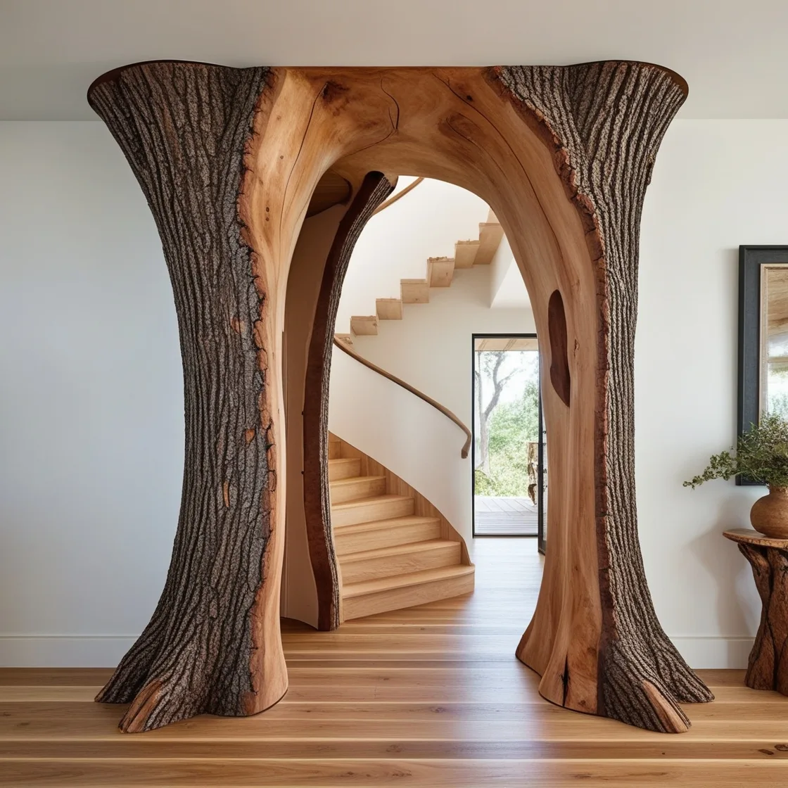 Step Into Whimsy with Unique Tree Shaped Doorways