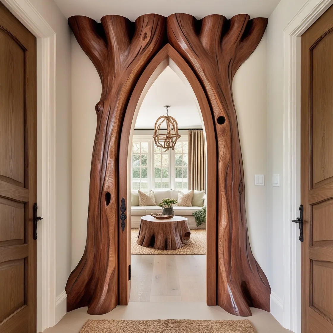 Step Into Whimsy with Unique Tree Shaped Doorways