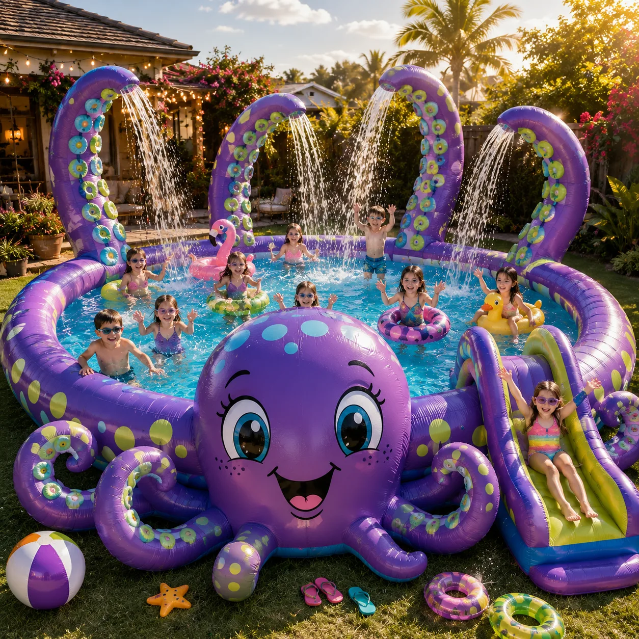 Building Your Own Inflatable Octopus Pool Experience
