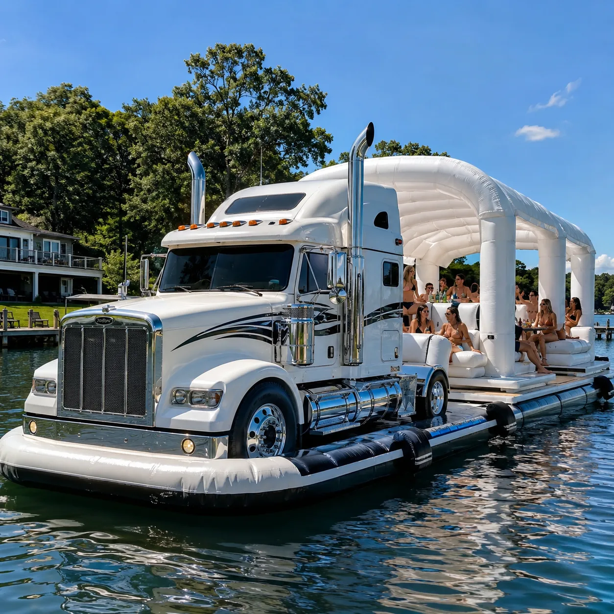 Join the Semi-Truck Lake Party Float Adventure Today!