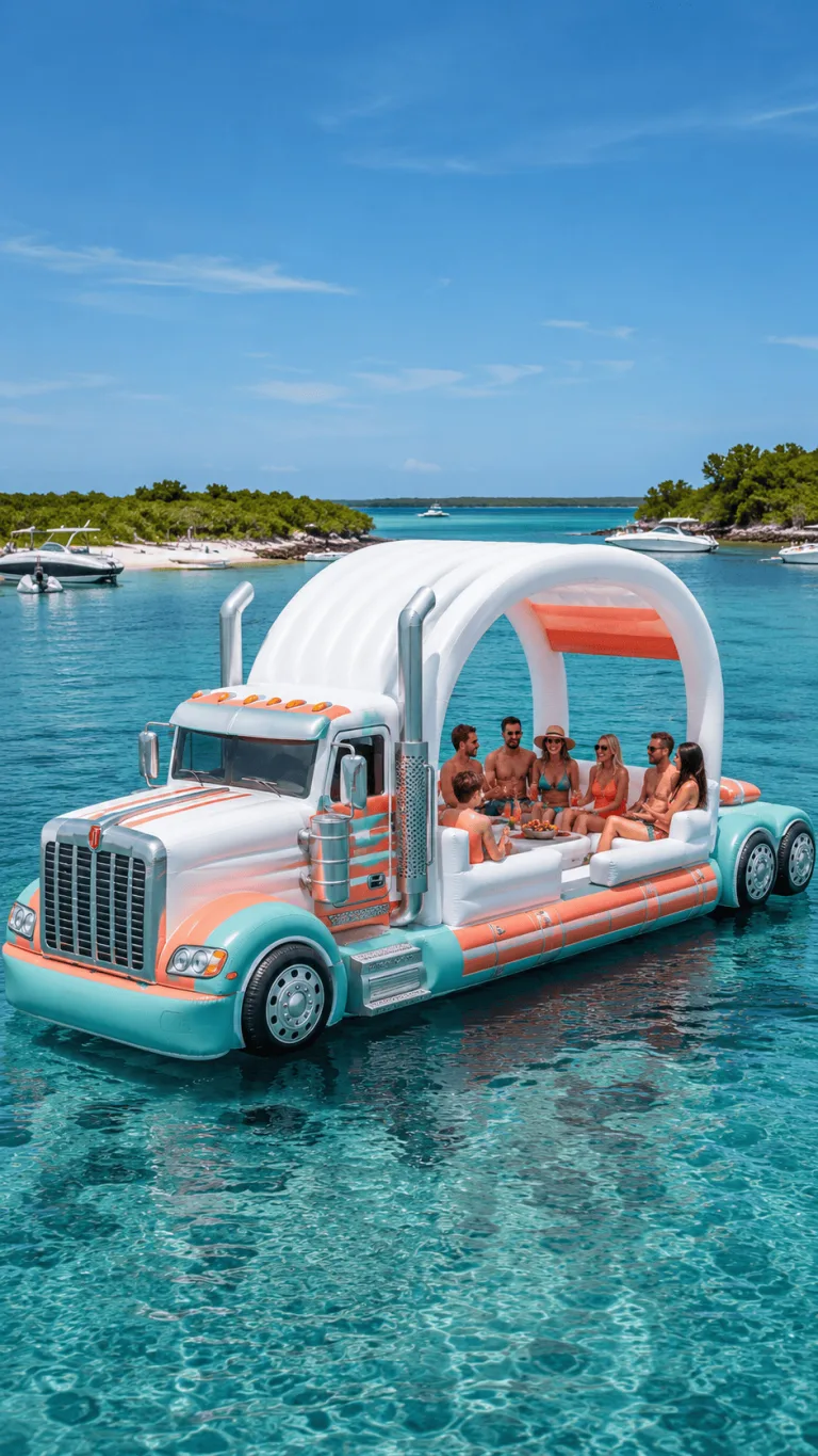 The Unique Concept of the Semi-Truck Lake Party Float