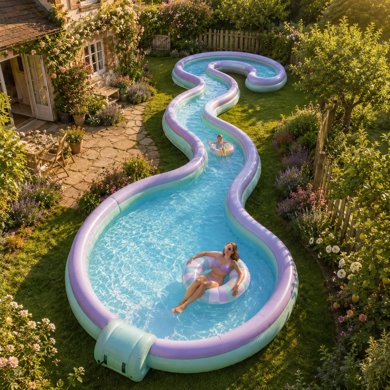 Setting Up Your Giant Inflatable Lazy River Pool