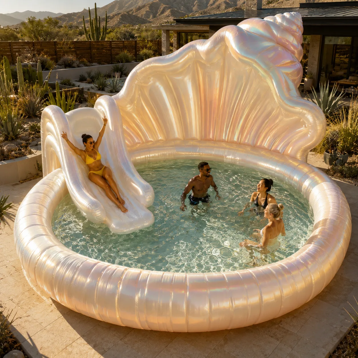 What Is a Giant Inflatable Shell Pool?