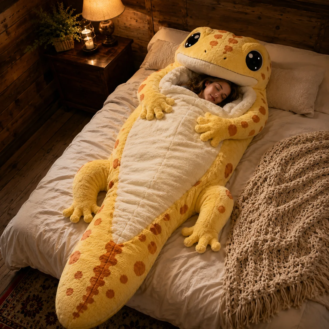 Unique Gecko Shaped Sleeping Bag for Comfortable Sleep