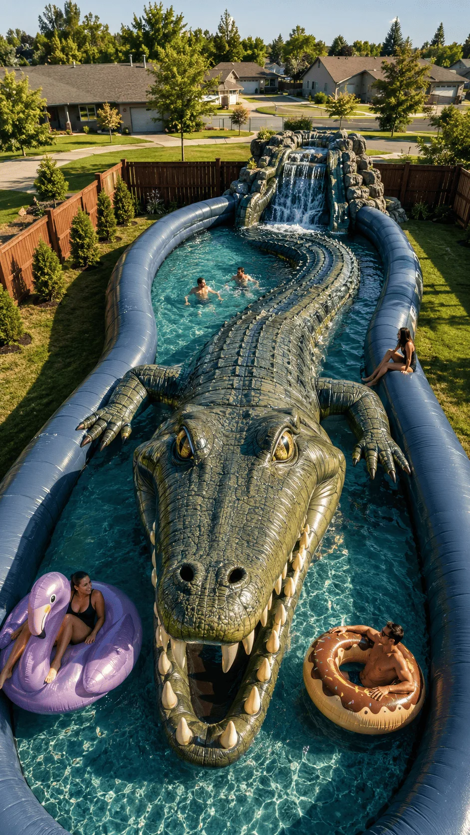 Preparing Your Backyard for a Giant Inflatable Crocodile Pool