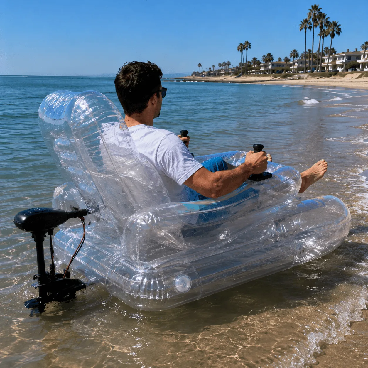 Experience Leisure on the Water with Inflatable Electric Chair Floats