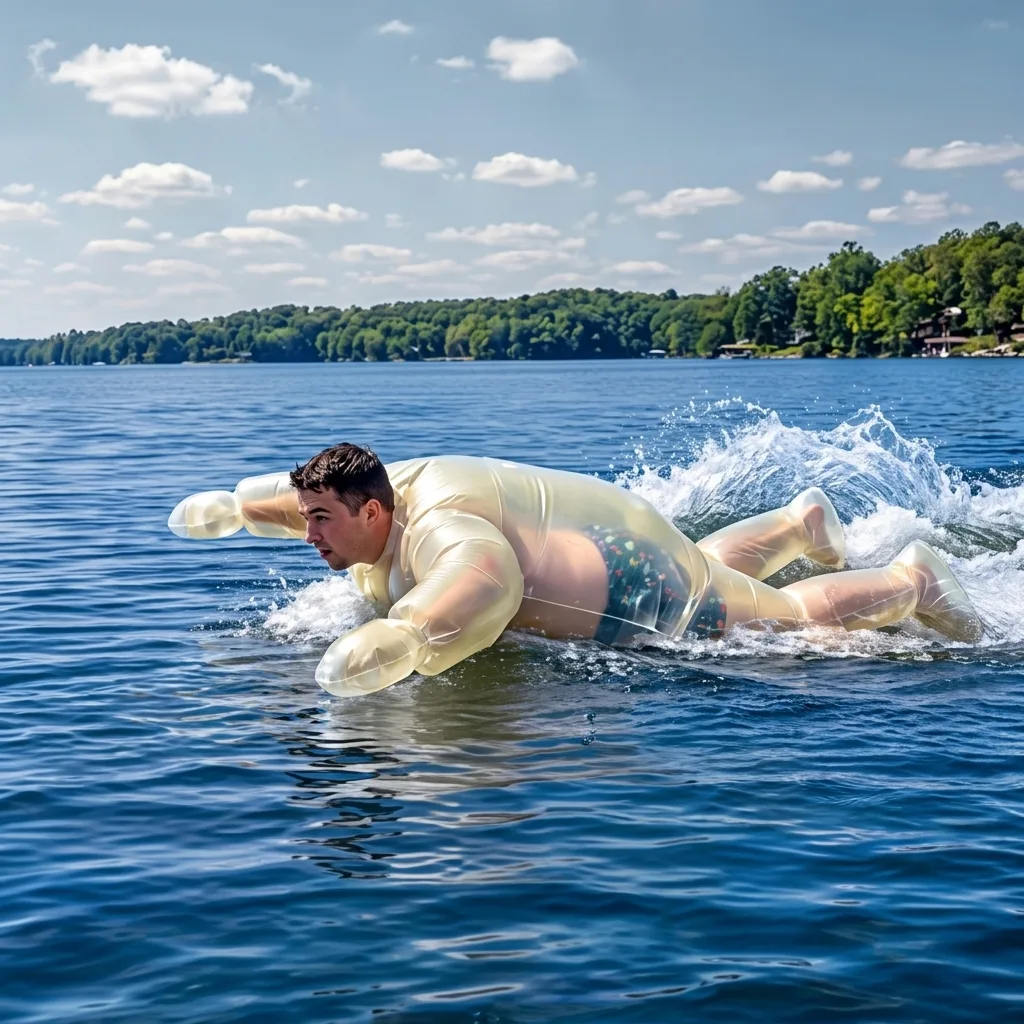 Inflatable Body Suit Boat for Social Media